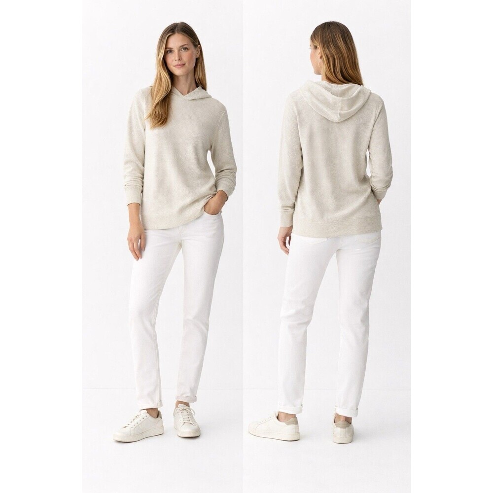 Vineyard Vines Lightweight Cream Hooded Pullover